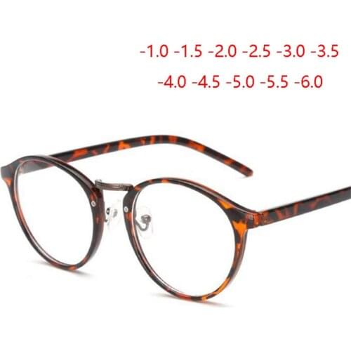 Retro Round Eye Glasses Men Women Ultra Light Myopia Eyeglasses Myopia glasses finished -1 -1.5 -2 -2.5 -3 -3.5 -4 -4.5 -5 -6