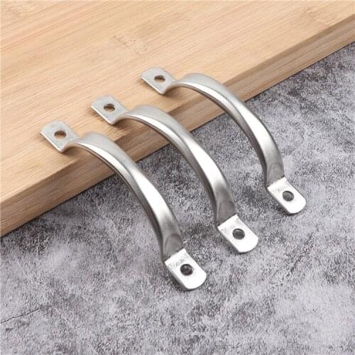 Window door old-fashioned round tube small handle thick stainless steel surface mounted handle door cabinet drawer handle