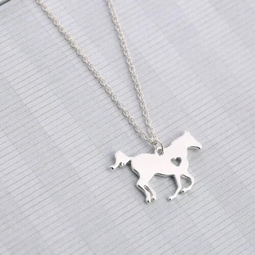 European And American Flying Horse Necklace Contracted Love Animal Pendant Neck Chain