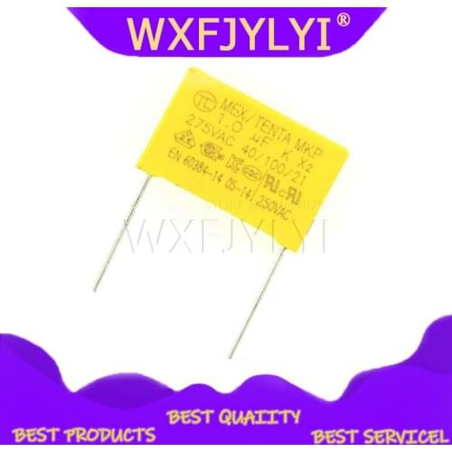 10pcs X2 Safety capacitor 22.5mm 275VAC 275V 0.22UF 0.33UF 0.47UF 0.56UF 0.68UF 0.82UF 1UF 1.2UF 1.5UF 2.2UF Polypropylene film