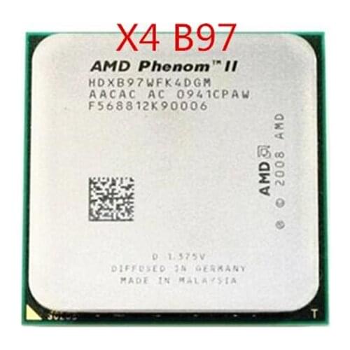 AMD Phenom II X4 B97 CPU Processor Desktop Quad-Core Socket AM3 938pin 3.2GHz 95W HDXB97WFK4DGM