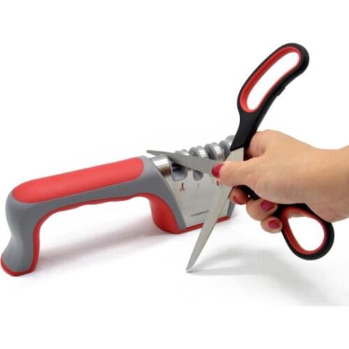 Knife Sharpener 4 Stage Professional Kitchen Sharpening Stone Scissors Grinder Knives Tungsten Diamond Ceramic Whetstone Tool