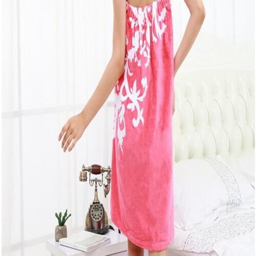 Drop Shipping Pink 100% Cotton Men Bath Towel for Adult Terry Wearable Wrap Chest Sauna Clothes Beach Spa Bathrobes Bath Skirt