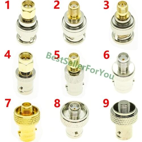 BNC Connector Q9 MALE Female To SMA RP SMA Male Female RF Connector Adapter Test Converter Kit Set