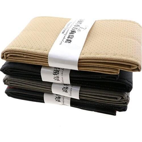 Artificial Leather Car Steering Wheel Woven Cover Sewing Kit for Chevrolet Cruze TRAX Aveo Sonic Lova Sail EPICA Captiva Malibu