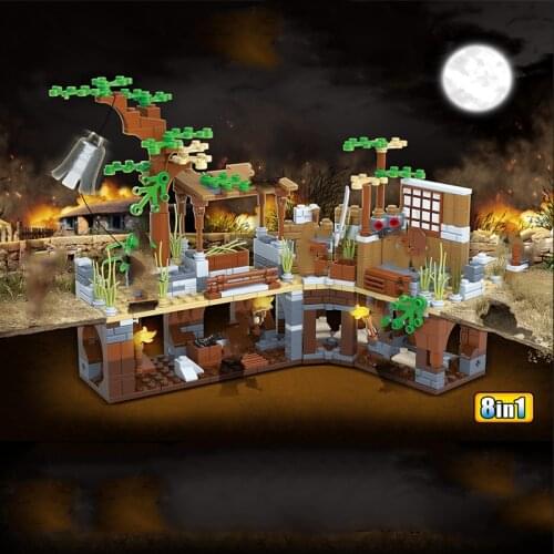Military series World War Tunnel Warfare Military Build Scene Weapon Equipment Soldiers Figures Building Blocks Toys Gifts