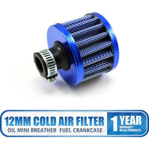 12mm Air Filter Cleaner Cold Air Intake Hose Filter Universal