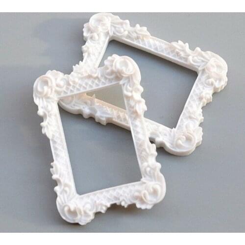 2pcs Miniature Art Album Image Crafts Picture Display Furniture Photo Frame Painting Doll House Home Decor Resin Gift Mini