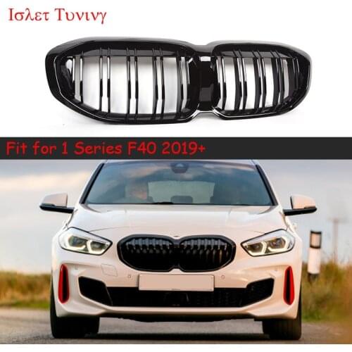 F40 2-slat Kindey Grille for BMW 1 Series F40 Front Mumper Mesh Grills 118i 128ti 2019 2020 2021