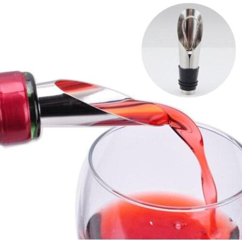 2 In 1 Stainless Steel Wine Stopper Red Wine Pouring Tool Wine Bottle Stoppers Funnel Wine Bottle Pourers