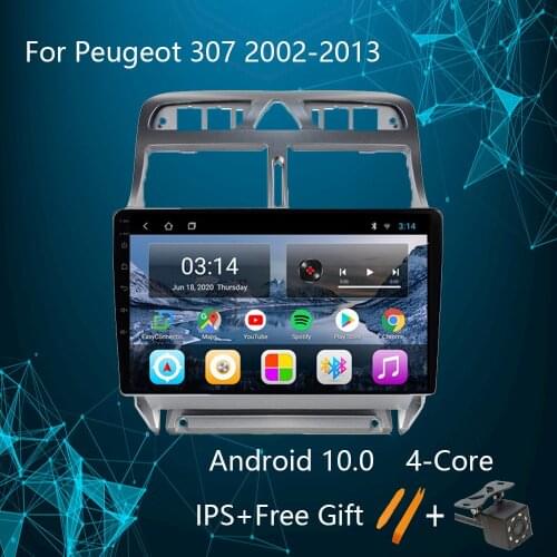 Car Radio Android GPS Navigation Player For Peugeot 307 307CC 307SW 2002-2013 WIFI 4-Core Multimedia Stereo SWC 9" IPS Screen