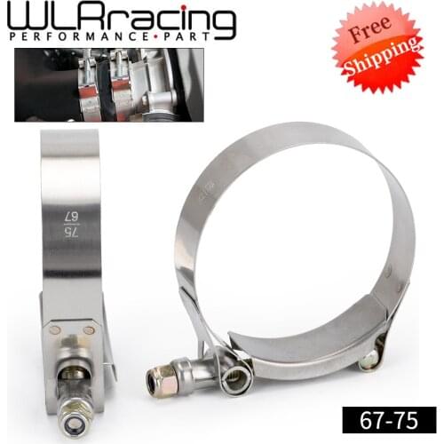 Free shipping - (2PCS/LOT)CLAMPS 2.5" 67MM-75MM STAINLESS SILICONE TURBO HOSE COUPLER T BOLT CLAMP KIT HIGH QUALITY SS304