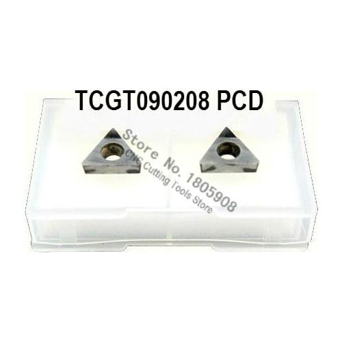 Free shipping 2PCS TCGT090208 PCD Diamond inserts ,Carbide Milling Inserts,CNC Insert, Turning Milling Cutting Tools Inserts