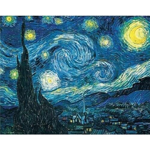 DIY 5D Diamond Embroidery Starry Night Cross Stitch kits Abstract Oil Painting Resin Hobby Craft Home Decoration