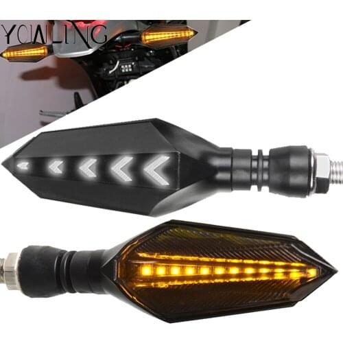 For YAMAHA MT-03 MT03 MT 03 2005-2018 Motorcycle Turn Signals Light Tail Flasher Flowing Water Blinker Bendable Flashing Lights