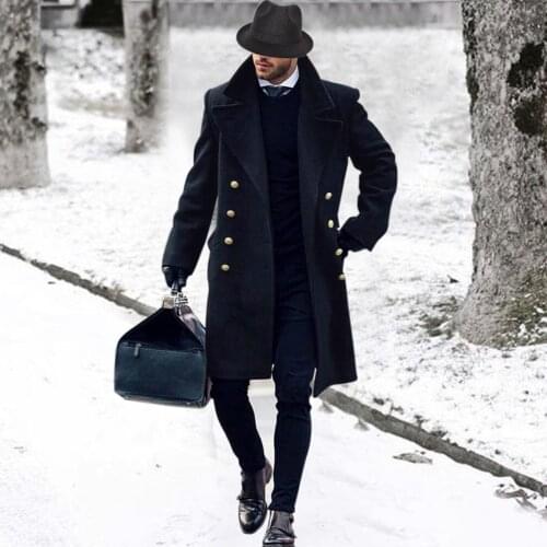 ISHOWTIENDA Men's Double Breasted Coats