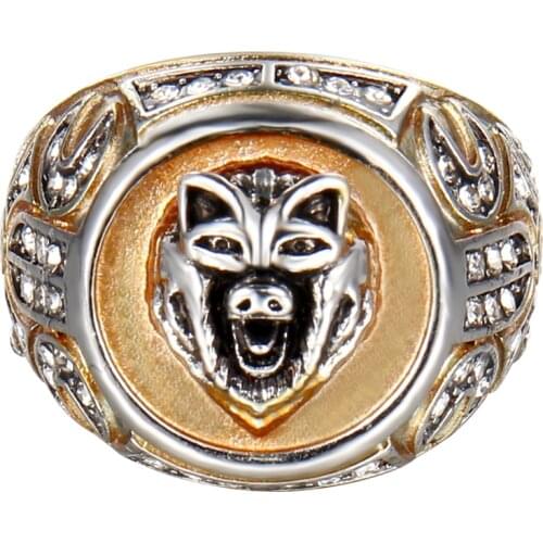 Bear Retro Rings Rings for Women Gold Plated Stainless Steel Rings Birthday Gift for Girlfriend Fashion Simple Jewelry