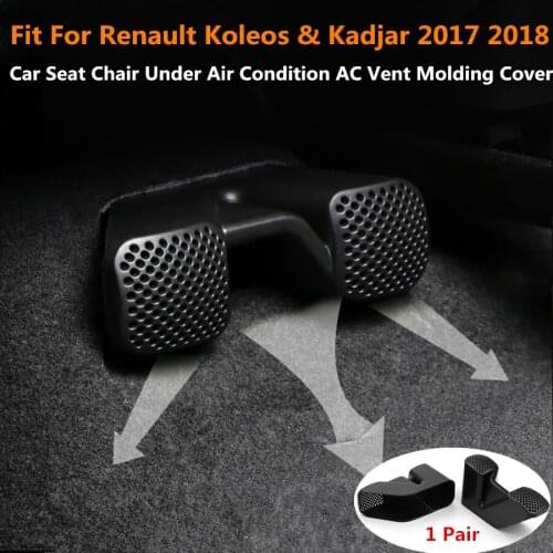 Plastic Car Seat Chair Under Air Condition AC Vent Molding Cover Trim For Renault Kadjar Koleos 2017 2018
