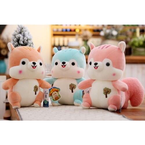 Lovely cartoon squirrel plush toy very soft cotton doll throw pillow birthday gift h0894