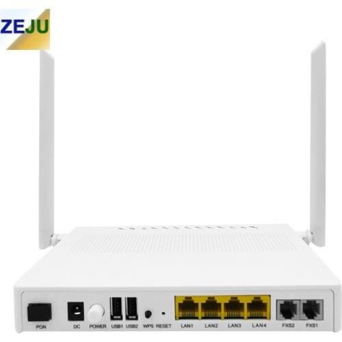FTTH Modem GPON 4GE 2POTS DualBand WIFI ONU ONT with English Version Free Shipping