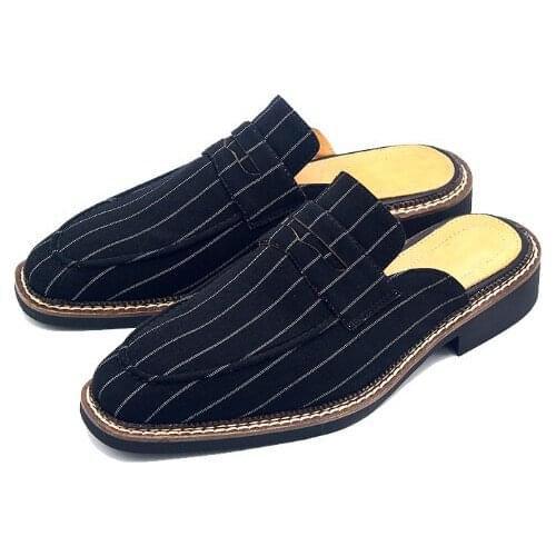 New fashion slipper shoes for men striped casual Mules men shoes