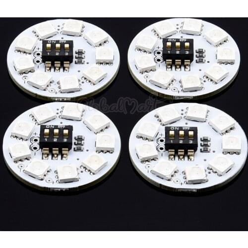 NEW RC 7 Color RGB LED Round Plate X8-16V Led Light Board 5050 X8 / 16V Navigation Light for FPV RC Multicopter Helicopter