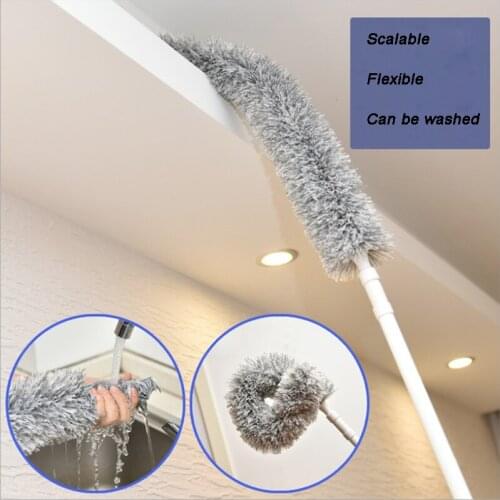 Cleaner Retractable Pole Static Duster Gap Cleaning Tools Adjustable Microfiber Duster Brush Stretch Extend Duster