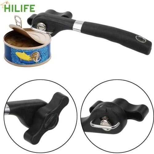 Manual Can Opener with Turn Knob Jar Opener Plastic Professional Effortless Openers Side Cut Kitchen Tool