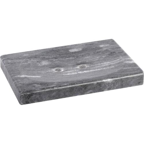 Gray Marble Soap Dish - Polished and Shiny Marble Dish Holder Beautifully Crafted Bathroom Accessory