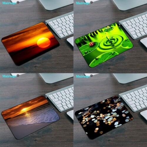 XGZ Seaside Sunset Landscape Small Mouse 25x20cm Standard Mat Non-slip Keyboard Suitable for All Laptop Games CSGO