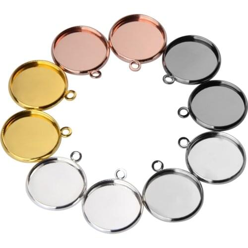 10pcs/lot Glass Cabochon Base Setting Tray Smooth Gold Color Classic Pattern Series Fit 25mm for Diy Jewelry Components