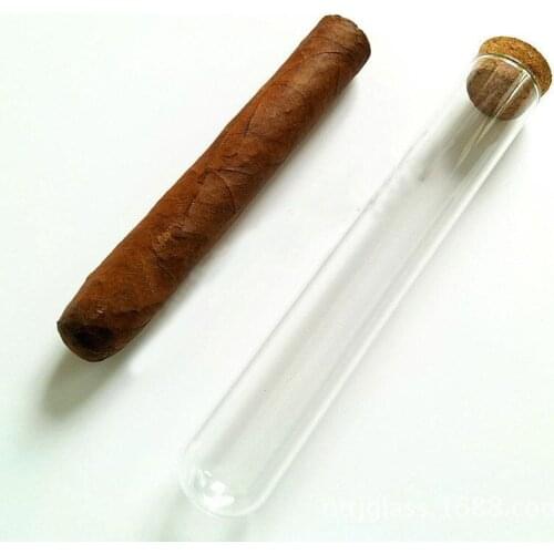 18mm*180mm glass test tube with cork round bottom Cigar packaging tube Laboratory glassware free shipping