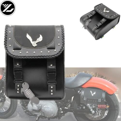 Motorcycle bag Saddle Bags Pu Leather Motorbike Side Tool Luggage Bag for Harley kawasaki yamaha honda Trrumph ducati KTM BMW