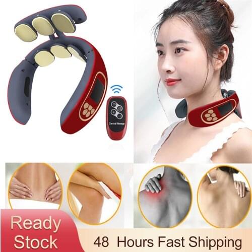 6 Heads Smart Shoulder Neck Massager Electric Heated Neck Pain Relieve Adjustable Massaging Instrument Relaxation Health Tool