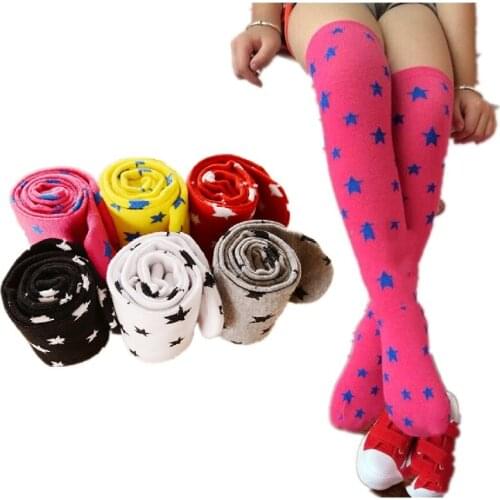2019 Spring Girls Heelless Hosiery Star Fashion Children Stocking Leg Warmers Baby Girl Tights 20'' Kids Pantyhose Cotton Hose