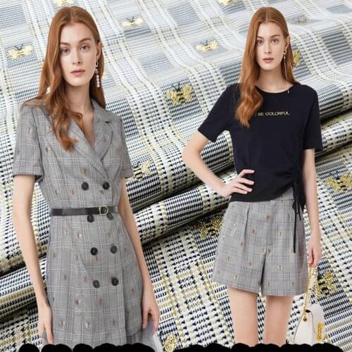 High end European style brand Metallic Jacquard Brocade Fabric,3D jacquard yarn dyed fabric for Women Coat Dress Skirt