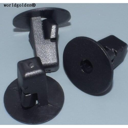 Worldgolden 100pcs auto fasteners Screw Grommet #14 Screw Size Snaps Into 8mm Hole for toyota 90189-06013