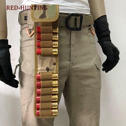 12GA Ammo Shells Holder Tactical Molle 16 Round Shotgun Bullet Magazine Pouch Military Hunting Bullet Pouches Shooting Shell