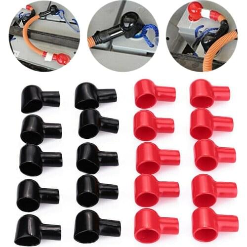 20pcs Battery Terminal Insulating Protector Cover Black/red Boots Cap Parts