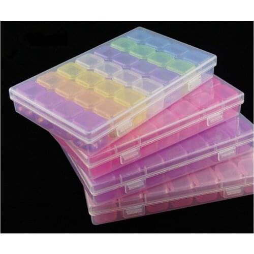 28/56 Lattices Diamond Embroidery Accessories diamond painting Boxes Cross Stitch Cases Storage Organizer