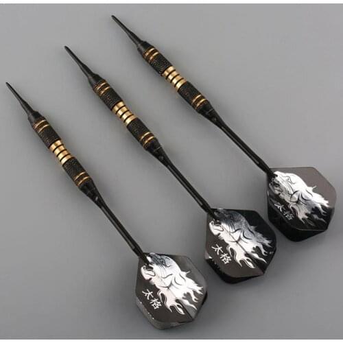 3pcs/Set Professional Black Darts 18g Safty Soft Darts Dardos Electronic For Indoor Soft Dartboard Games Tip N2H8