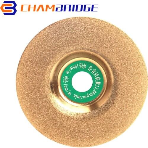 4Inch 100mm Gold Diamond Titanium Grinding Wheel Polishing Disc Pads Grinder Cup Angle Grinder Rotary Tool Grind Stone Glass