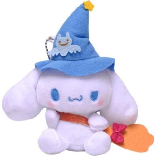 8cm Sanrio Halloween Series Wizard Devil Cinnamoroll Dog Plush Toy Doll Pendant childrens toys