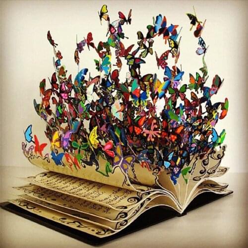 Full Square/ Round Drill 5d Diamond Painting The Quran Book with Butterfly DIY Rhinestone Mosaic Cross Stitch Diamond Embroidery