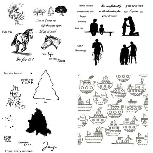 AZSG Unknown happiness Clear Stamps For DIY Scrapbooking/Card Making/Album Decorative Rubber Stamp Crafts