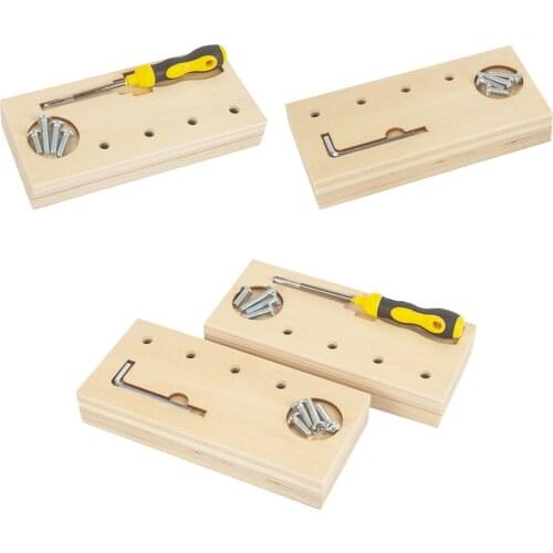 Wooden Montessori Screw Driver Board for Kids Educational Learning Toys Toddlers Sensory Toy Daily Life Teaching Aids
