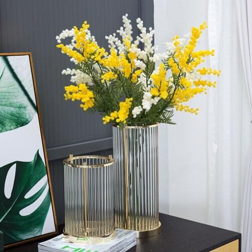 European Home Creative Crystal Glass Vase Decoration Modern Dried Flower Flower Arrangement Ornament Decoration