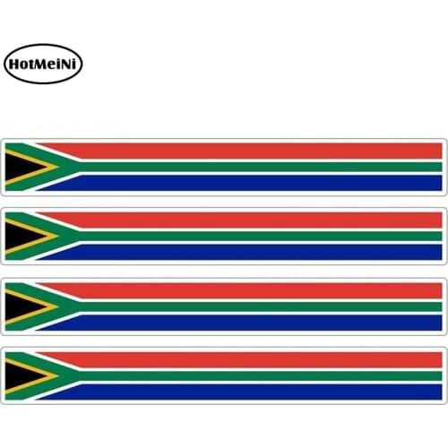 HotMeiNi 13cm x 1.7cm 4pcs Car Stripe Motorcycle Racing Flag Sticker Window Decal Bike Moto Tuning South Africa Car Stickers