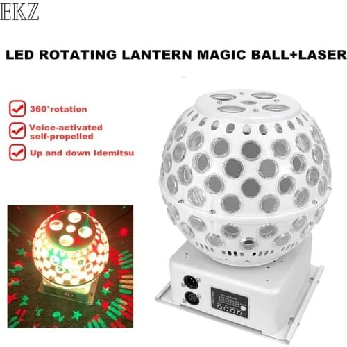 Crystal Magic Ball LED Family Party Lights RGB Laser Projector Sound Control DMX Rotating Light For Disco Christmas DJ Bar KTV