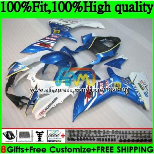 Injection For SUZUKI GSXR 600 750 GSXR750 11 12 13 14 15 39BS.38 K11 GSXR600 2011 Pearl BLUE 2012 2013 2014 2015 2016 Fairing